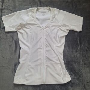 ALIGNMED  Women's White Zip-Up Top Size L